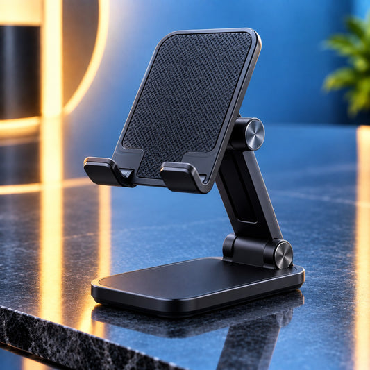 Foldable Adjustable Mobile & Tablet Stand – Portable Desk Phone Holder